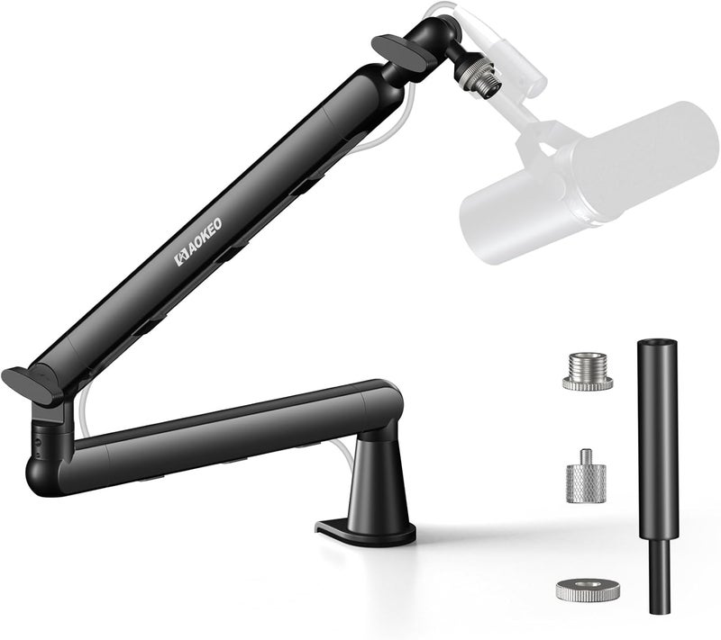 Aokeo Microphone Arm, AK-55 Desk Low Profile Adjustable Mic Boom Arm Stand,Suitable For Blue Yeti,Snowball iCE, HyperX QuadCast,SoloCast,Elgato Wave,Etc - Image 4